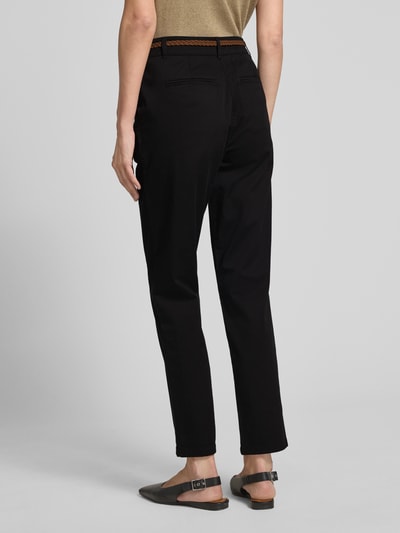 Christian Berg Woman Chino mit Paspeltaschen am Gesäß und Gürtel Black 5