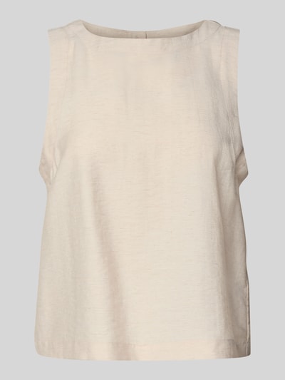 MSCH Copenhagen Regular fit blousetop met ronde hals, model 'Disa' Zand - 2