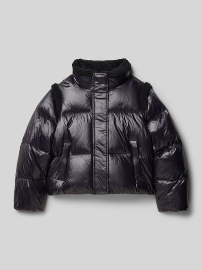 Polo Ralph Lauren Teens Kurtka pikowana o kroju regular fit z obszyciem ze sztucznego futra model ‘Puffer’ Czarny 1