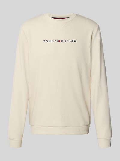 Tommy Hilfiger Regular Fit Sweatshirt aus Baumwoll-Mix Modell 'TRACK TOP' Offwhite Melange 2