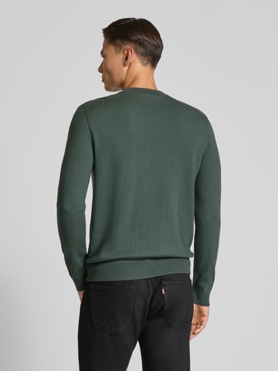 SELECTED HOMME Regular fit gebreide pullover van zuivere merinowol, model 'TRAY' Donkergroen - 5