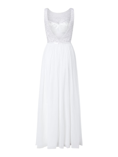 Luxuar Abendkleid mit Spitze Weiss 3