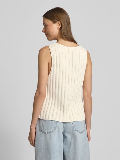 Samsøe Samsøe Strickweste mit Strukturmuster Modell 'SALOU' Offwhite 5