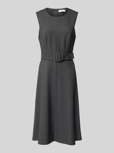 comma Midi-jurk met viscose, model 'September' Antraciet - 2