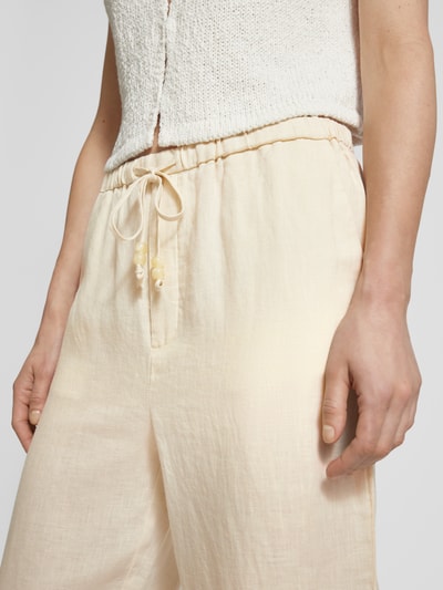 Mango Leinenhose aus reinem Leinen Beige 3