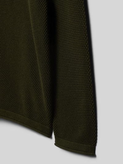 Only & Sons Regular fit gebreide pullover van puur katoen, model 'PANTER' Olijfgroen - 2