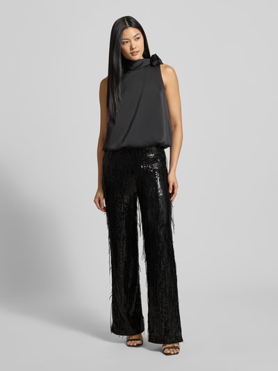 Milano Italy Stoffhose mit Paillettenbesatz Black 1