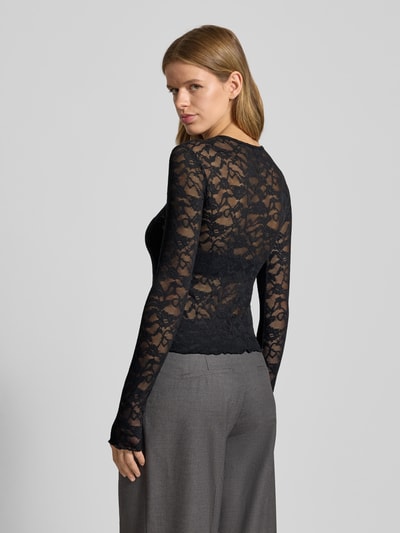 Gina Tricot Longsleeve aus Spitze Black 5