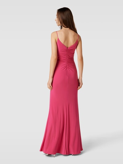 Luxuar Abendkleid in Wickel-Optik Pink 5