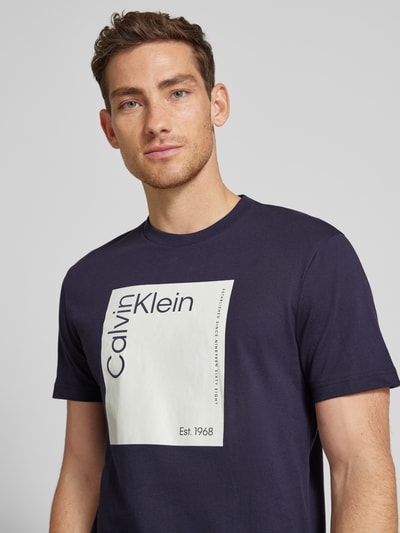CK Calvin Klein T-shirt met labelprint Grafiet - 3