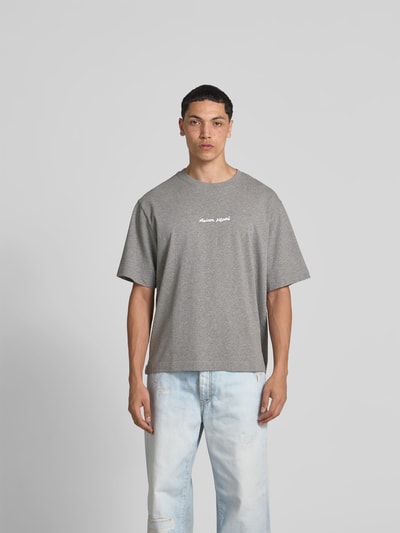 MAISON KITSUNÉ Oversized T-Shirt aus Baumwolle Hellgrau 4