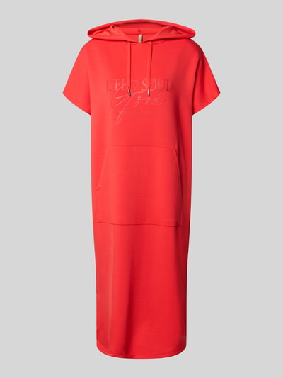 Produktfoto, Sweatkleid mit Kapuze von Soyaconcept, mieszanka materiałów z domieszką modalu, prosty krój, sukienka midi, kaptur, nadruk z logo
