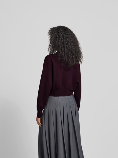 Victoria Beckham Troyer aus Woll-Mix Bordeaux 5