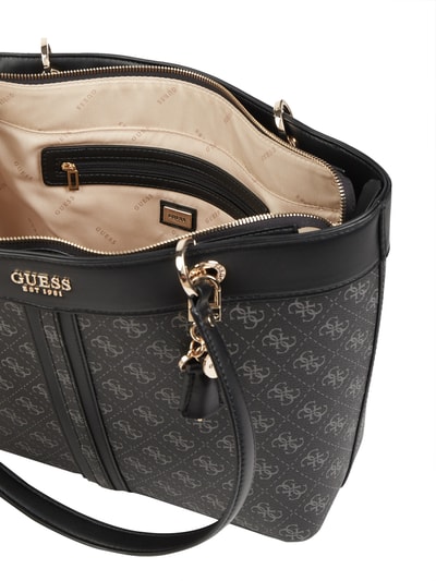 Guess Torba tote ze wzorem z logo model ‘Noelle’  Czarny 5