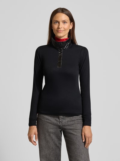 Marc Cain Longsleeve mit kurzer Druckknopfleiste Black 4