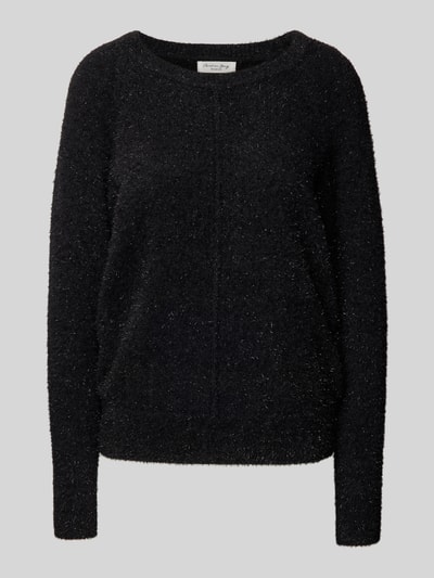 Christian Berg Woman Strickpullover aus Viskose mit Effektgarn Black 2