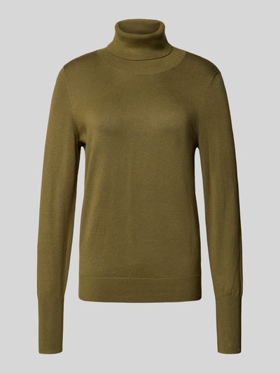 Jake*s Collection Regular fit coltrui in gebreide look Olijfgroen - 2