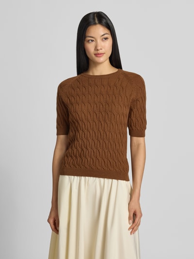 Rich & Royal Slim Fit Pullover aus Woll-Mix mit Kaschmir-Anteil Camel 4