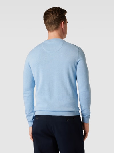 Tom Tailor Gebreide pullover met labelstitching Lichtblauw - 5