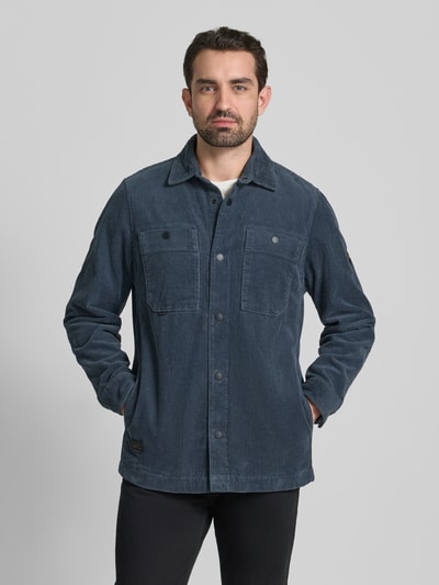 camel active Regular Fit Freizeithemd in Cord-Optik Petrol 4