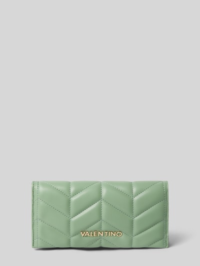 VALENTINO BAGS Portemonnaie mit Steppnähten Modell 'PETAL' Mint 1