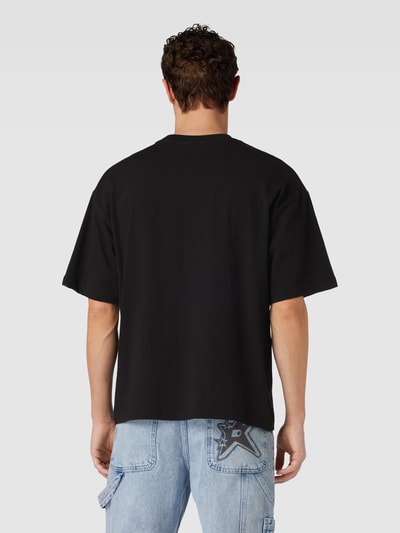 REVIEW Oversized T-Shirt mit Label-Print Black 5