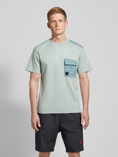HUGO T-Shirt mit Label-Patch Modell 'Dabieno' Mint 4