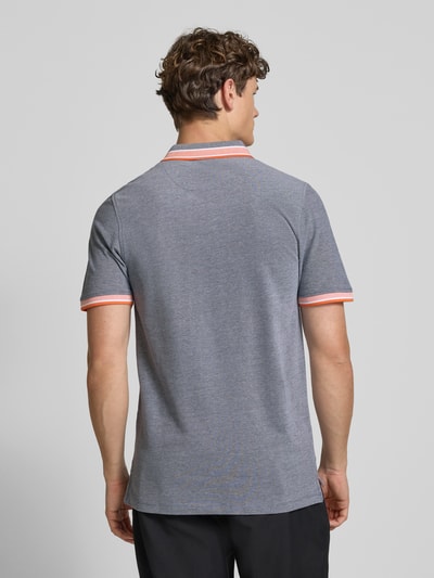 Jack & Jones Regular fit poloshirt met labelstitching, model 'PAULOS' Marineblauw - 5