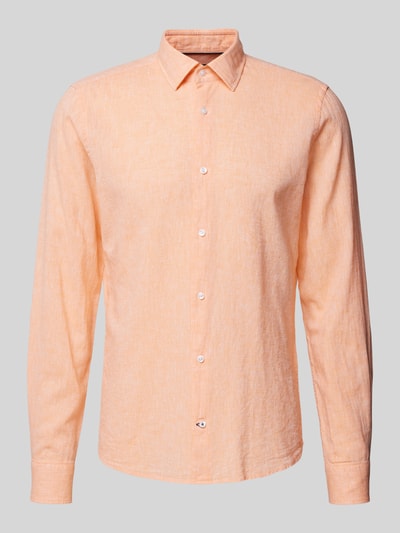 Joop! Slim Fit Slim Fit Freizeithemd mit Kentkragen Apricot 2