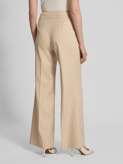 MORE Wide Leg Stoffhose mit Bügelfalten Beige 5