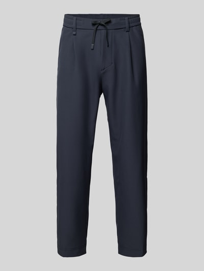 BOSS Green Relaxed Fit Bundfaltenhose mit elastischem Bund Dunkelblau 2