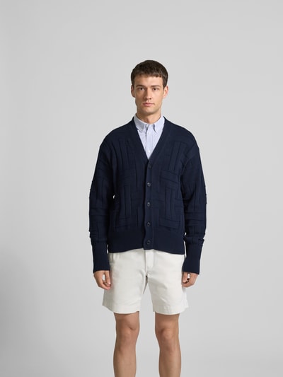 Kenzo Cardigan mit Logo-Stitching Dunkelblau 4