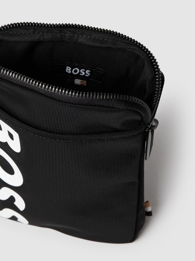 BOSS Umhängetasche mit Label-Print Modell 'Catch_Phone pouch' Black 5