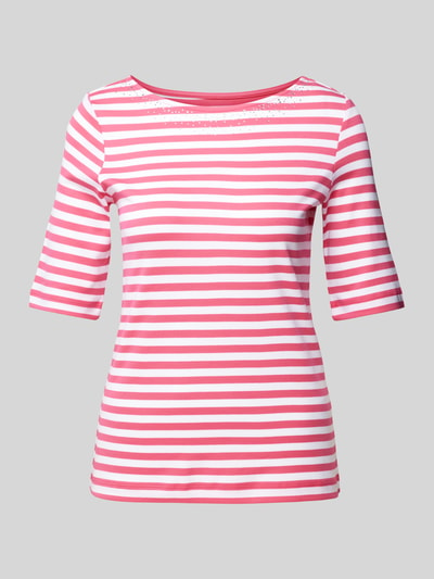 Christian Berg Woman T-shirt met streepmotief Fuchsia - 2