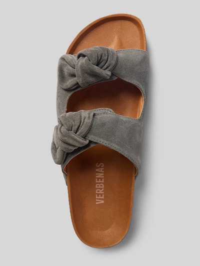 Verbenas Sandalen van leer, model 'RAIN' Lichtgrijs - 3