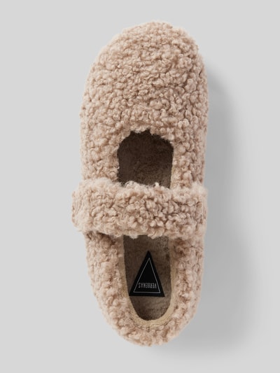 Verbenas Ballerinas mit Teddyfell Modell 'YINA CURLY' Camel 3