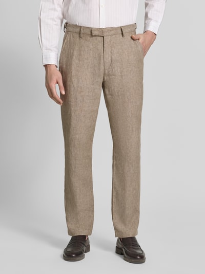 g1920 Regular Fit Leinenhose mit französischen Eingrifftaschen Beige 4