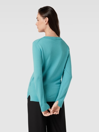 BOSS Gebreide pullover met ronde hals, model 'Feganasi' Lichtturquoise - 5