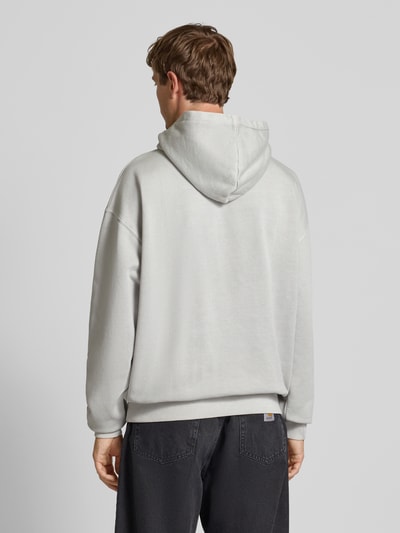 Pegador Oversized Hoodie mit Logo-Stitching und Känguru-Tasche Hellgrau 5