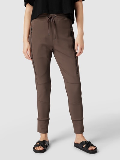 MAC Sweatpants mit Reißverschlusstaschen Modell 'Future 2.0' Taupe 4