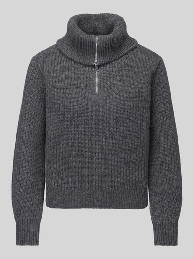 Weekend Max Mara Regular Fit Pullover aus reiner Schurwolle Modell 'LASER' Anthrazit 2