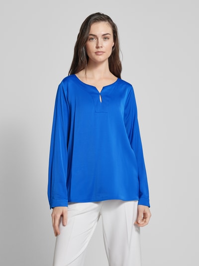 comma Blouse met tuniekkraag Koningsblauw - 4