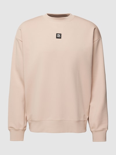 HUGO Sweatshirt met labelpatch Beige - 2