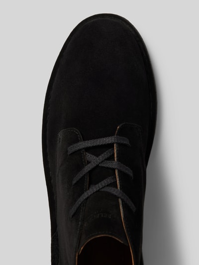 SELECTED HOMME Leren veterschoenen met siernaden, model 'RIGA' Zwart - 4