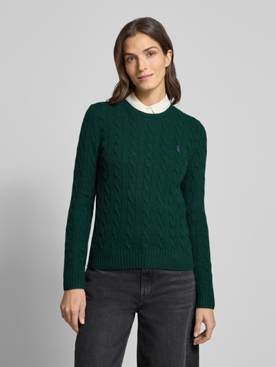 Polo Ralph Lauren Gebreide pullover van een mix van wol en kasjmier, model 'JULIANNA' Groen - 4
