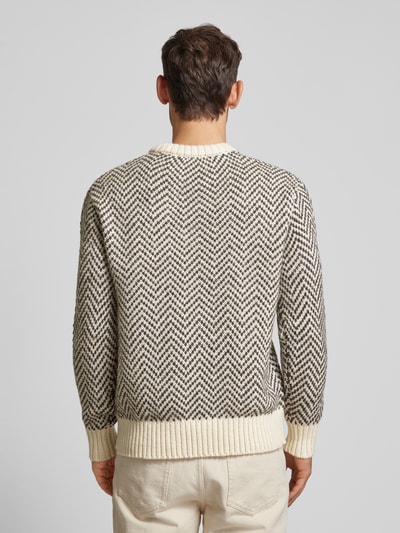 SELECTED HOMME Strickpullover mit Rundhalsausschnitt Modell 'HARRY' Offwhite 5