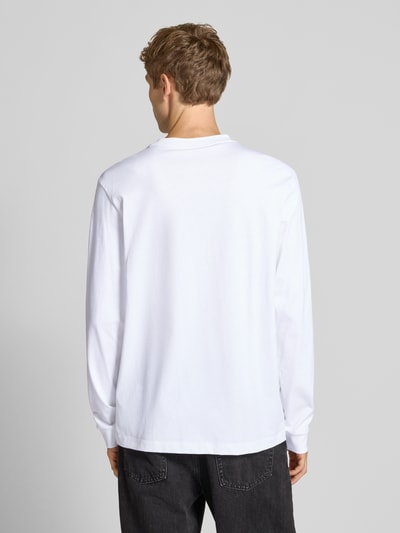 Calvin Klein Jeans Longsleeve mit Logo-Stitching Weiss 5
