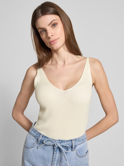 Moves Trägertop mit V-Ausschnitt Modell 'Madeline' Offwhite 3