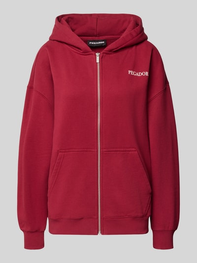 Pegador Oversized sweatjack met capuchon, model 'LANCY' Bordeaux - 2