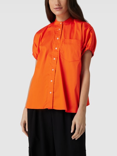 Risy & Jerfs Blouse met maokraag en borstzak, model 'La Rochelle' Oranje - 4